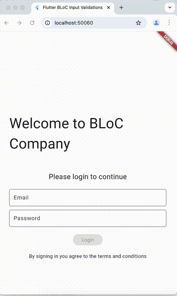 BLoC input validations